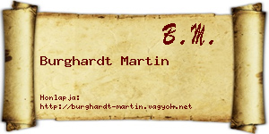 Burghardt Martin névjegykártya